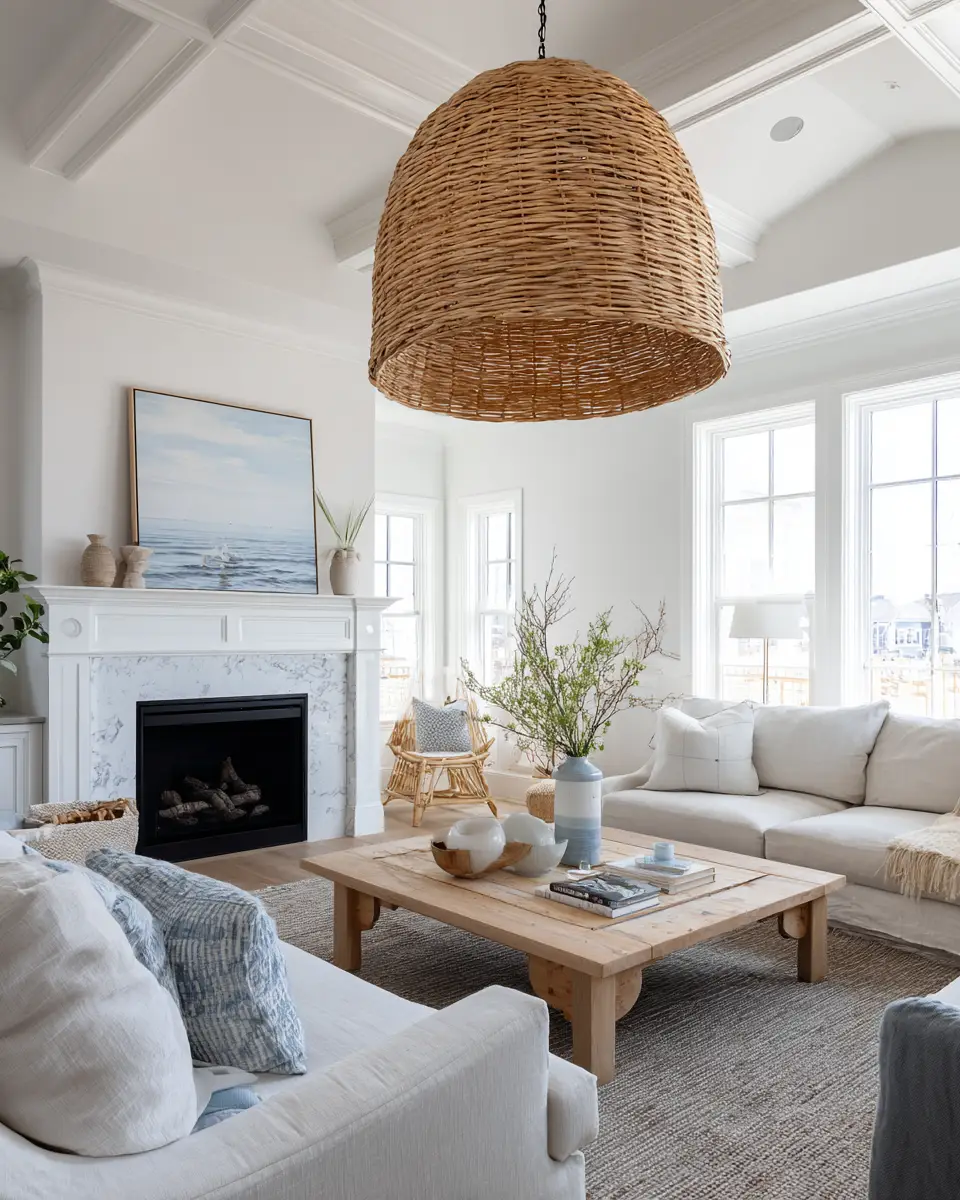 Family-Friendly Coastal Living Room Decor Ideas