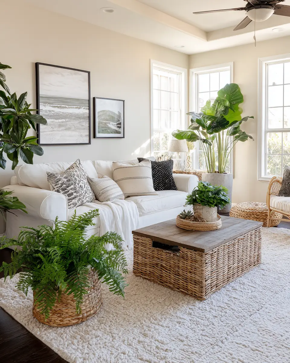 Family-Friendly Coastal Living Room Decor Ideas