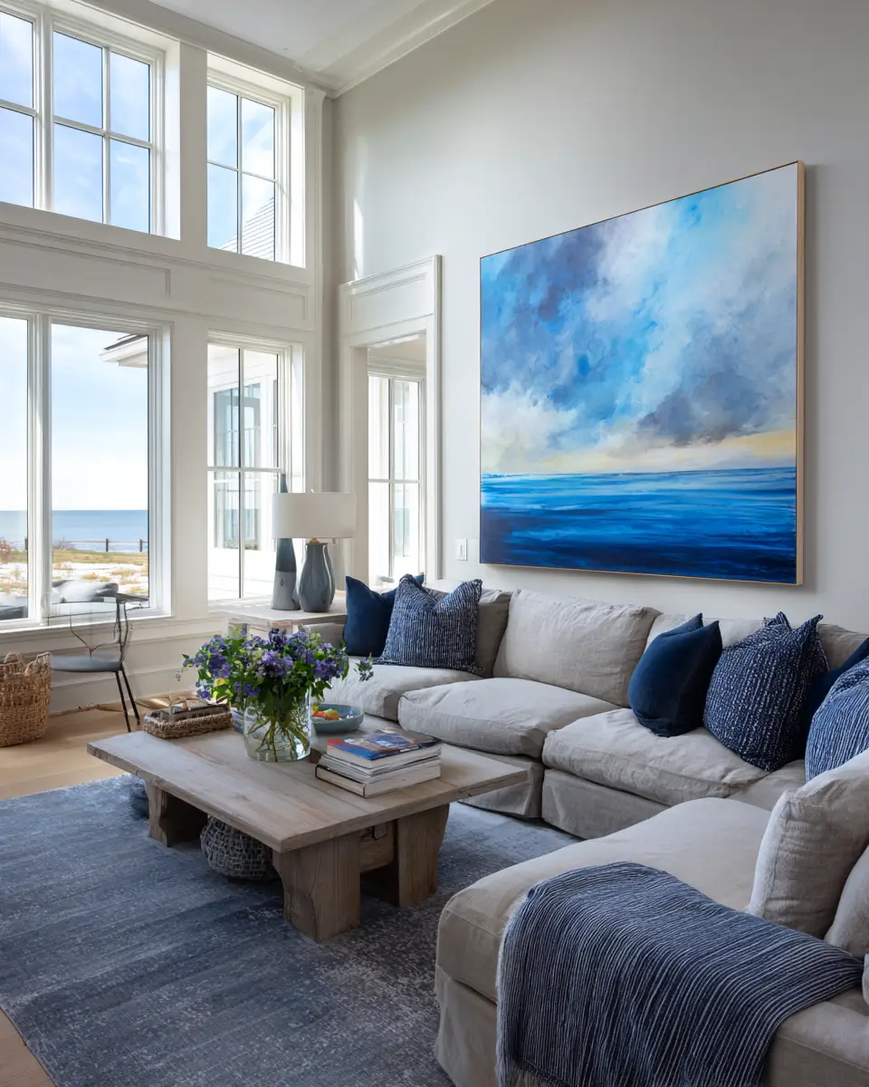Family-Friendly Coastal Living Room Decor Ideas