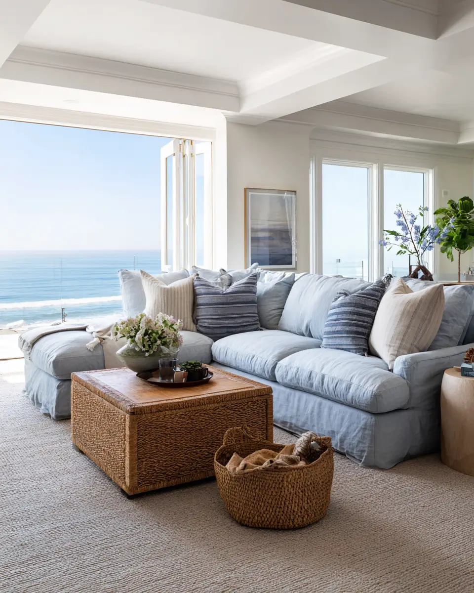 Family-Friendly Coastal Living Room Decor Ideas
