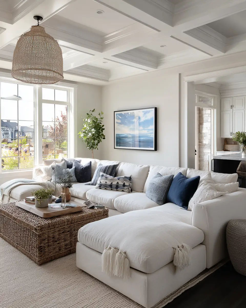 Family-Friendly Coastal Living Room Decor Ideas