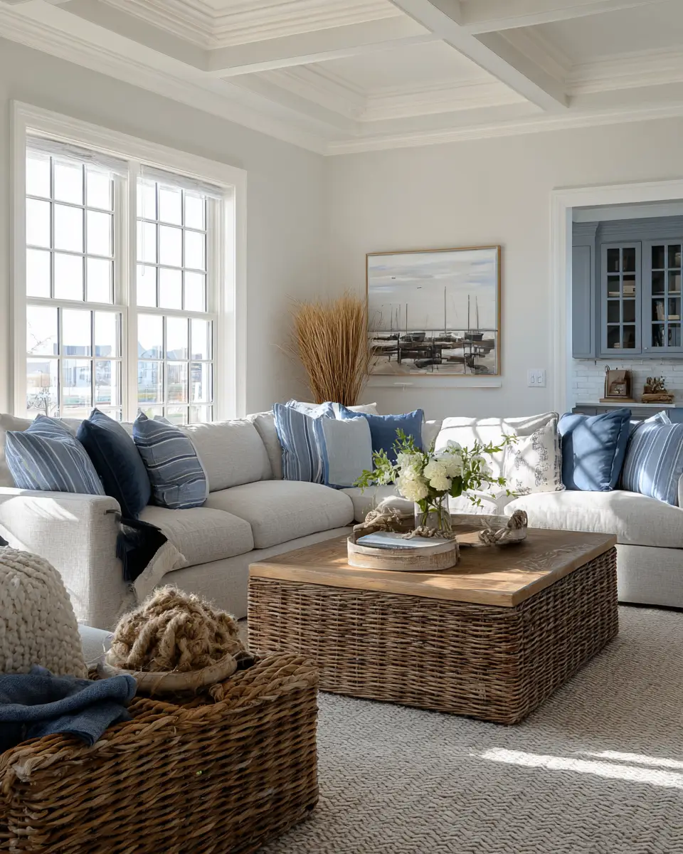 Family-Friendly Coastal Living Room Decor Ideas