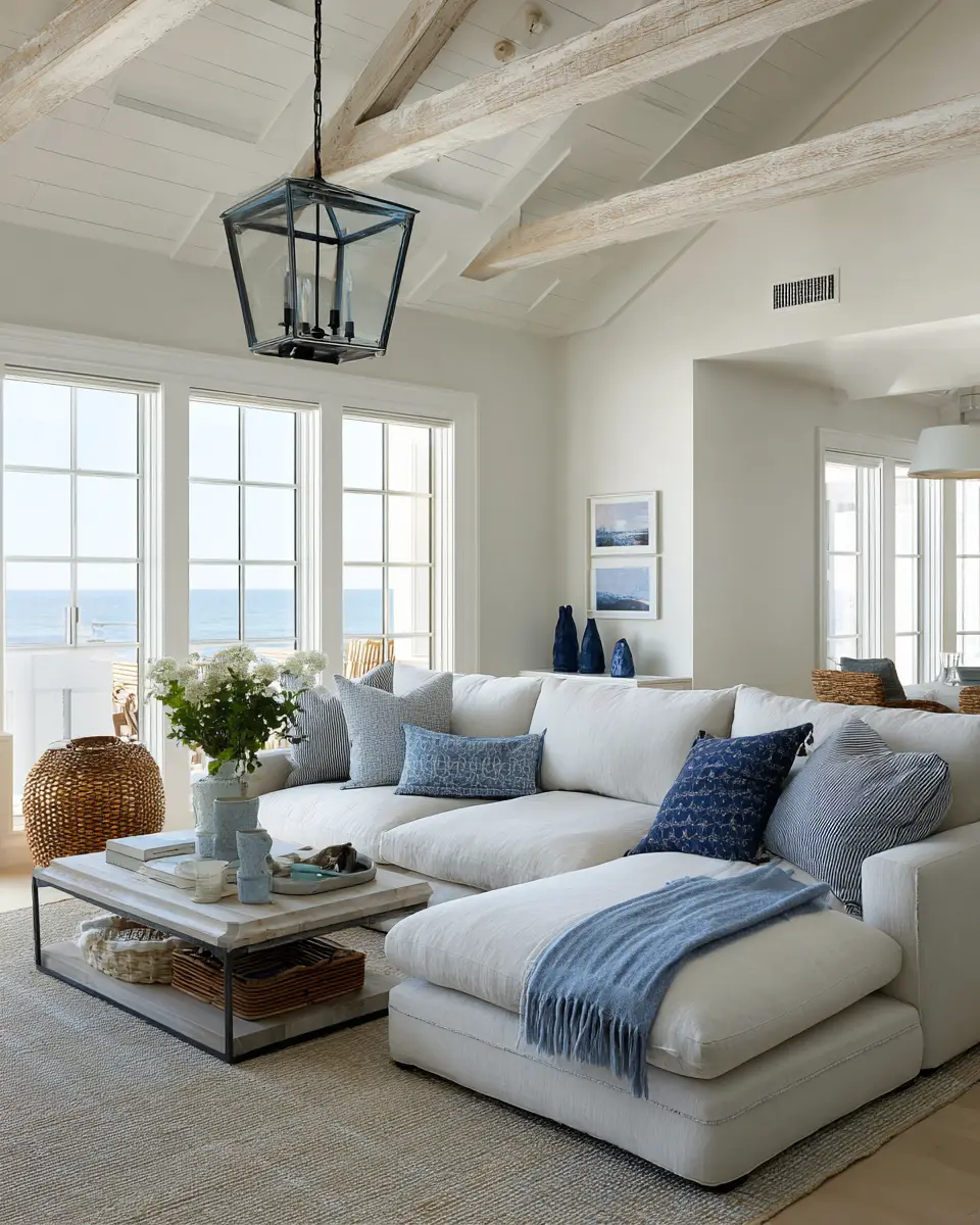 Family-Friendly Coastal Living Room Decor Ideas