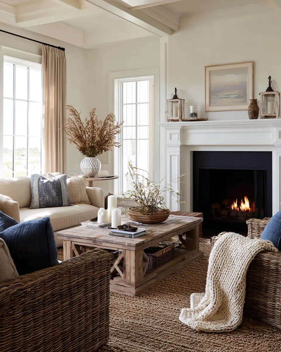 Family-Friendly Coastal Living Room Decor Ideas