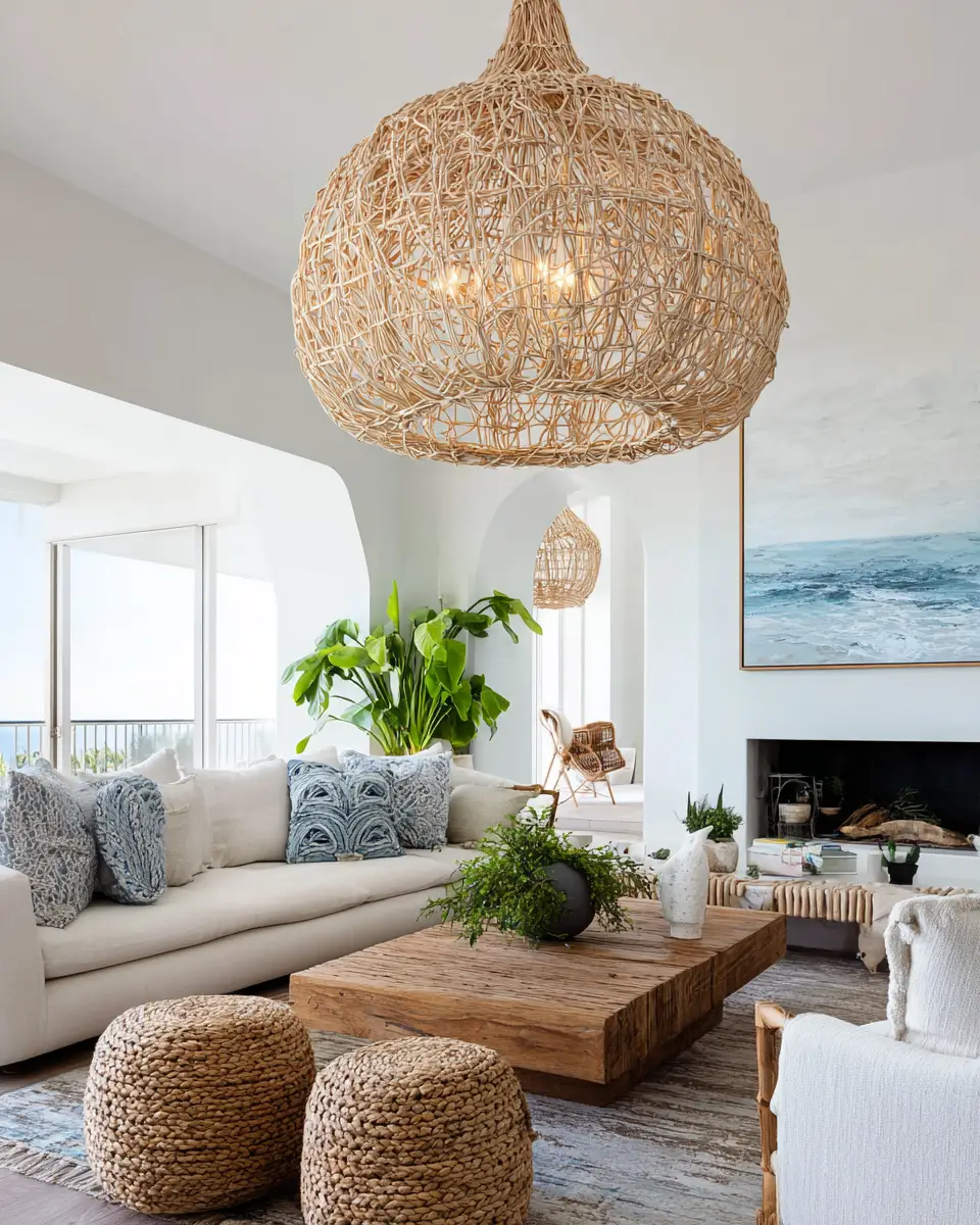 Family-Friendly Coastal Living Room Decor Ideas
