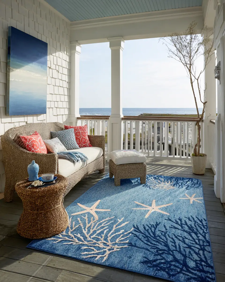 Family-Friendly Coastal Porch Decor Ideas