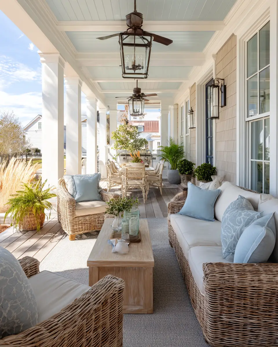 Family-Friendly Coastal Porch Decor Ideas