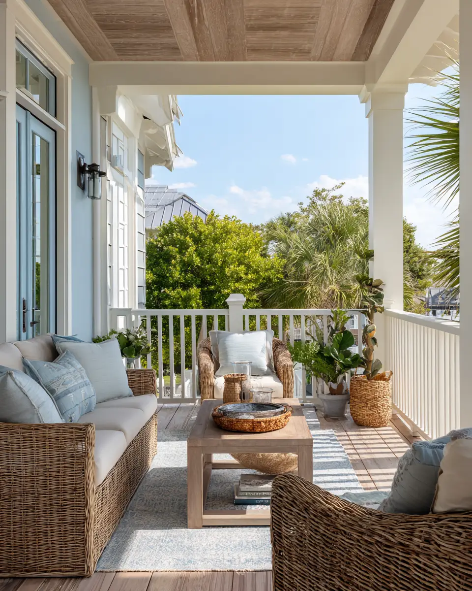 Family-Friendly Coastal Porch Decor Ideas