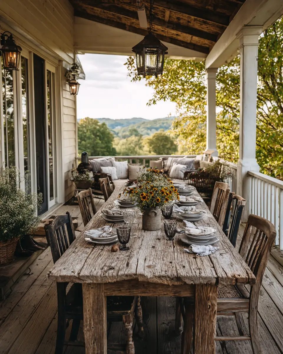 Family-Friendly Farmhouse Balcony Decor Ideas