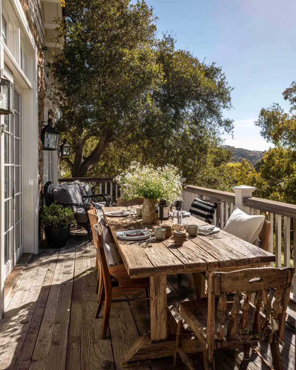 Family-Friendly Farmhouse Balcony Decor Ideas