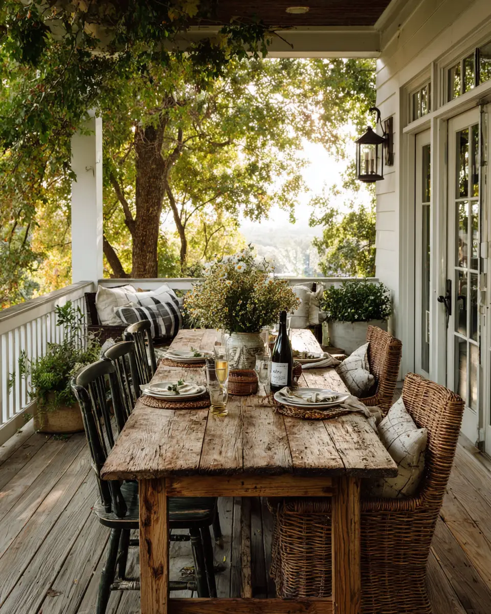 Family-Friendly Farmhouse Balcony Decor Ideas