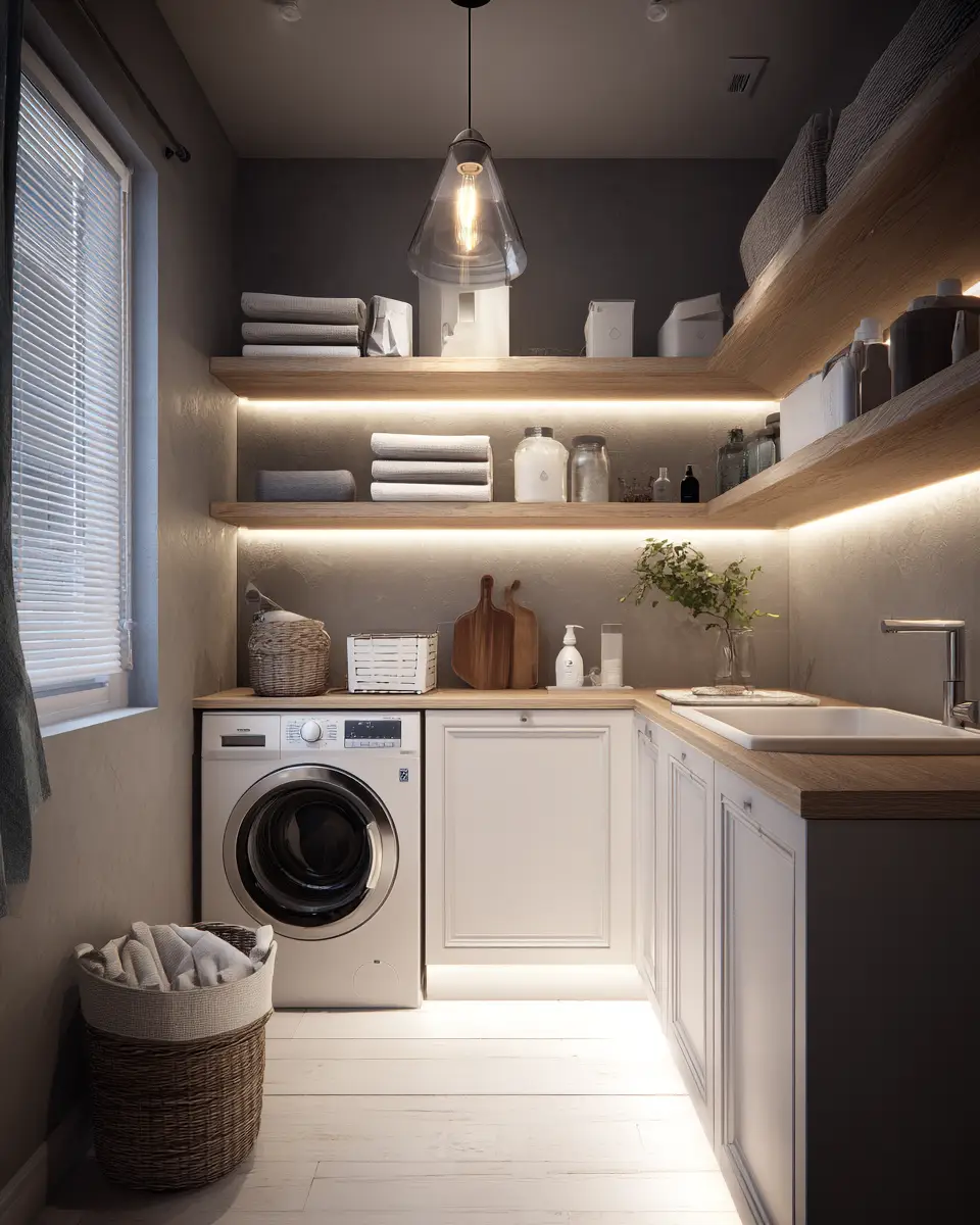 Family-Friendly Scandinavian Laundry Room Decor Ideas