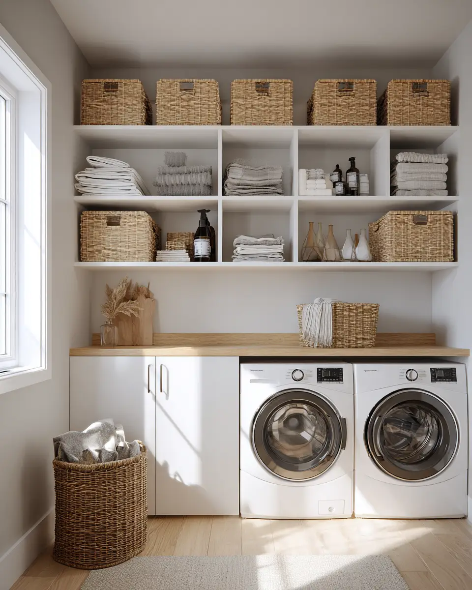 Family-Friendly Scandinavian Laundry Room Decor Ideas