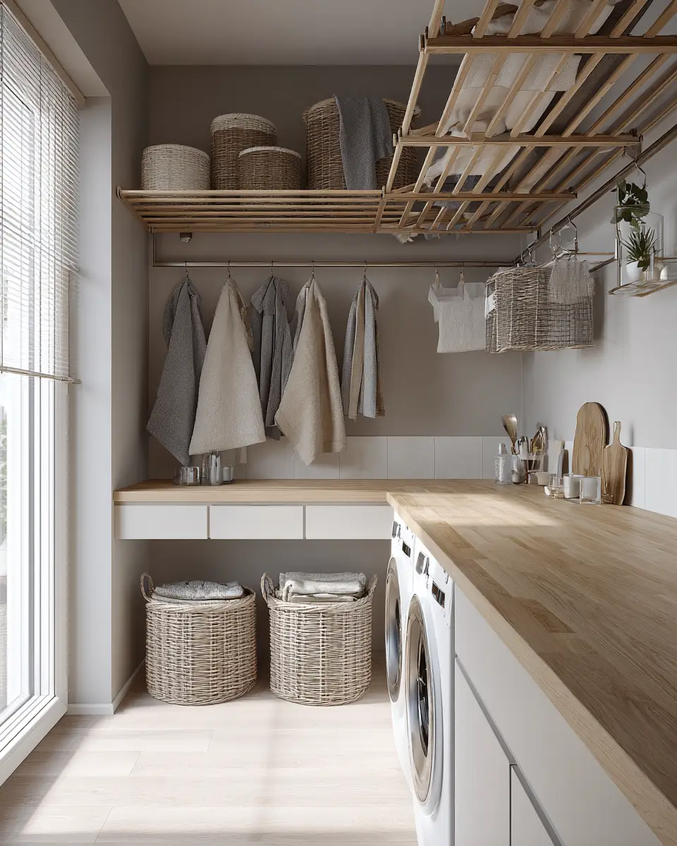 Family-Friendly Scandinavian Laundry Room Decor Ideas