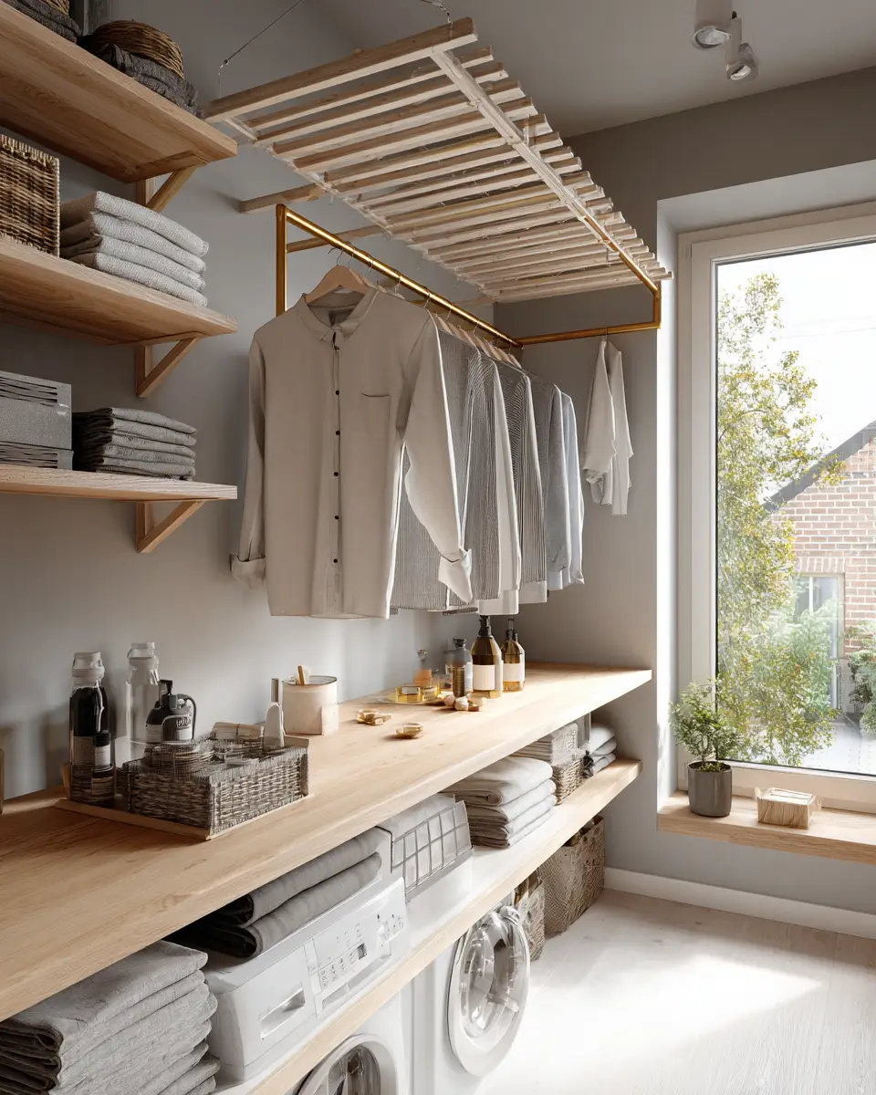 Family-Friendly Scandinavian Laundry Room Decor Ideas