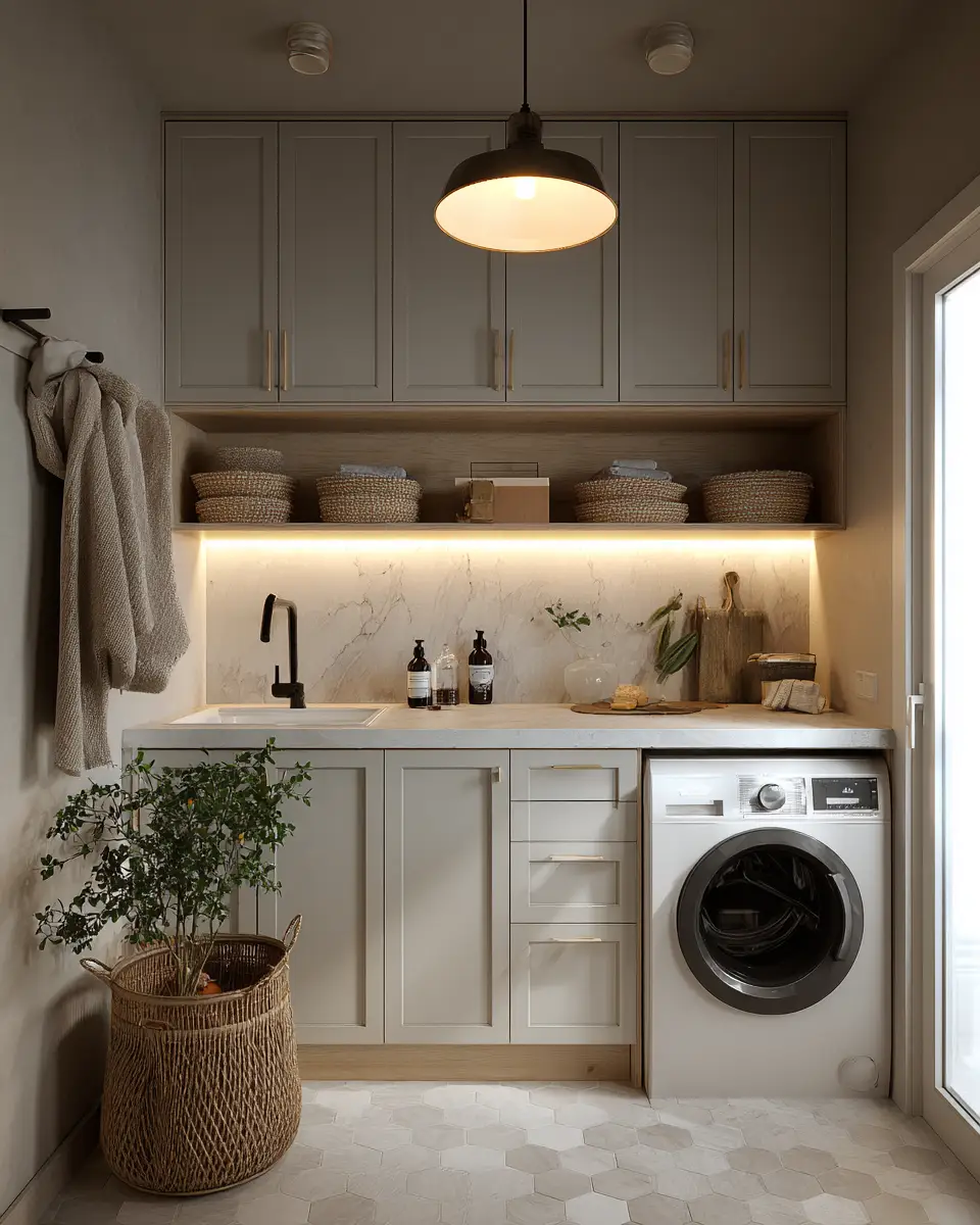 Family-Friendly Scandinavian Laundry Room Decor Ideas