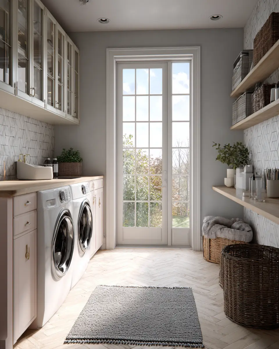 Family-Friendly Scandinavian Laundry Room Decor Ideas