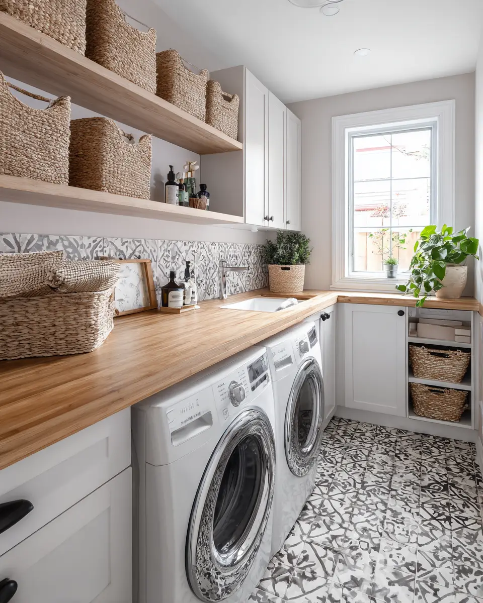 Family-Friendly Scandinavian Laundry Room Decor Ideas