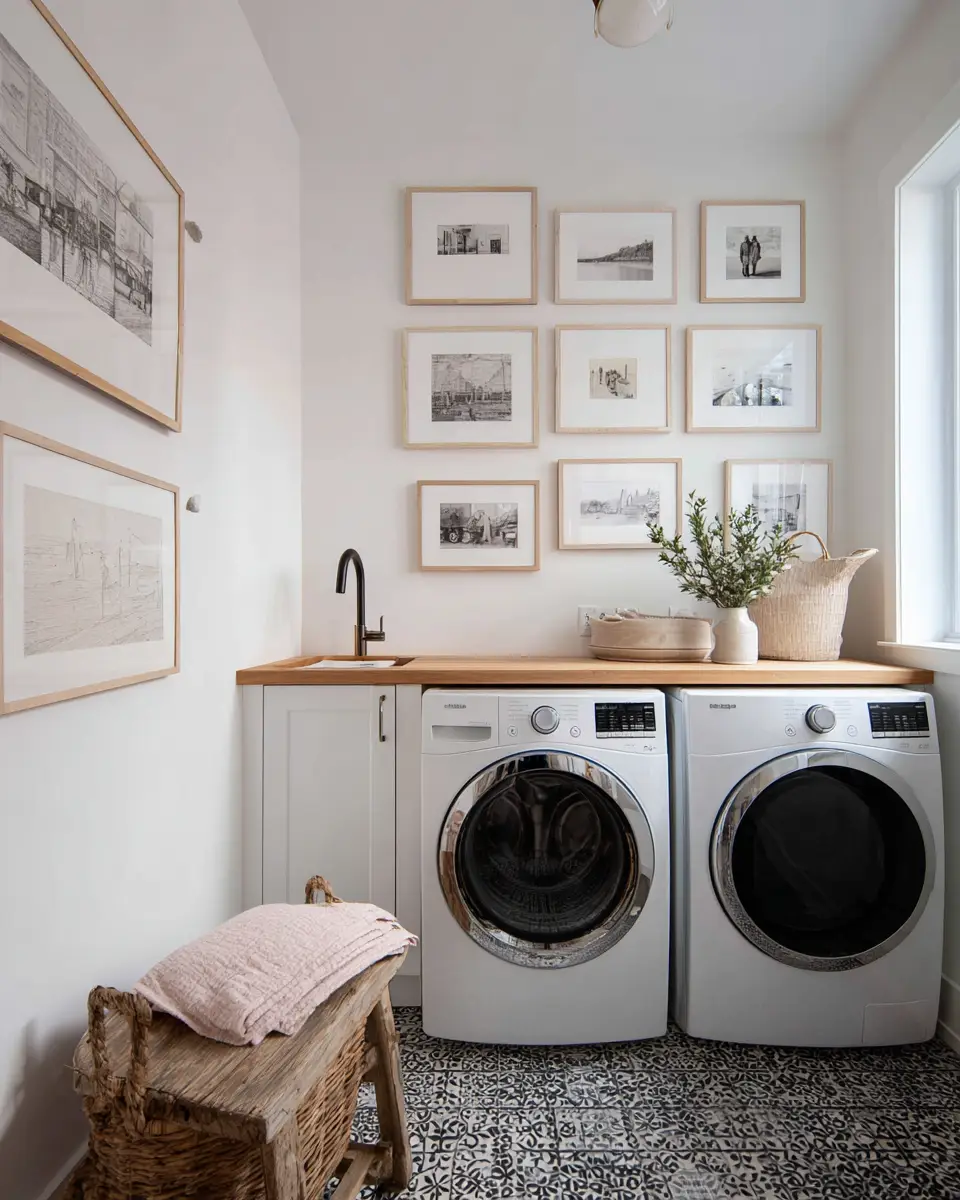 Family-Friendly Scandinavian Laundry Room Decor Ideas