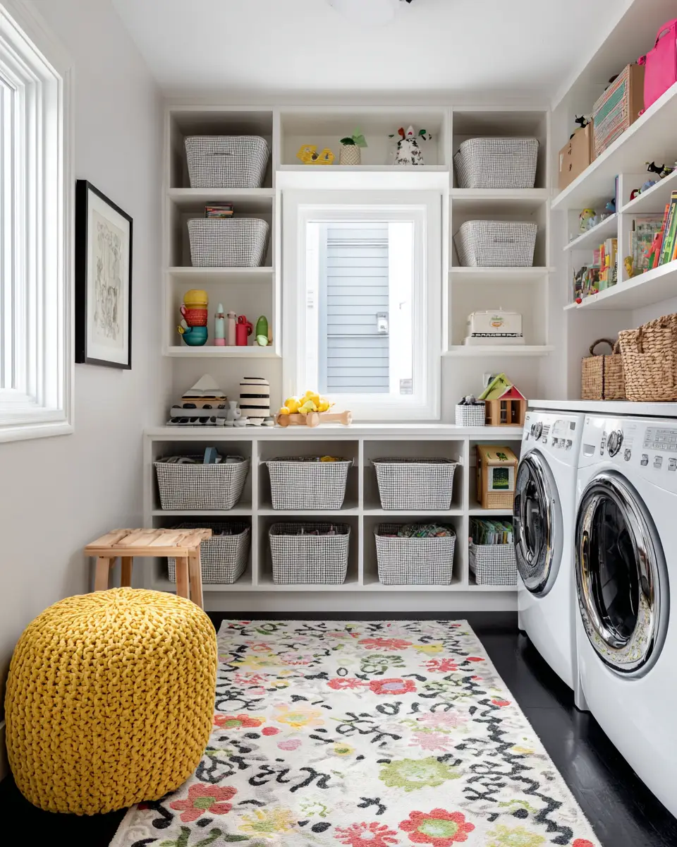 Family-Friendly Scandinavian Laundry Room Decor Ideas
