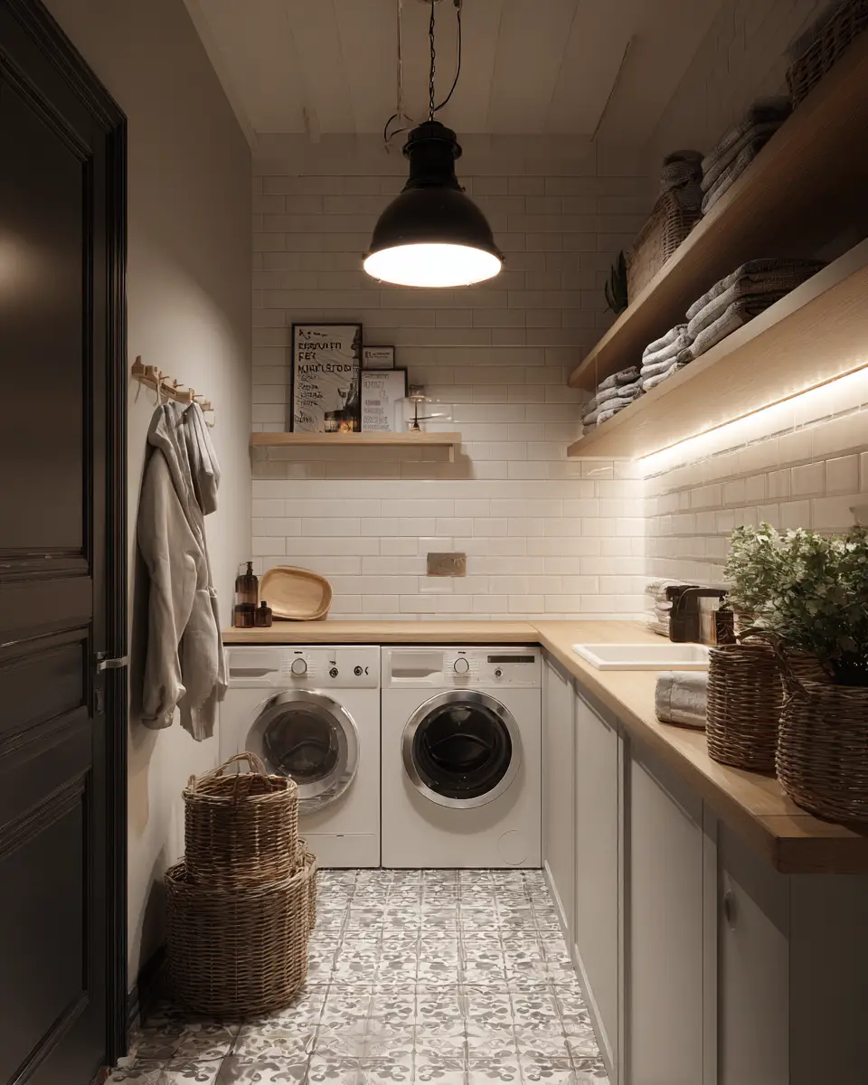 Family-Friendly Scandinavian Laundry Room Decor Ideas