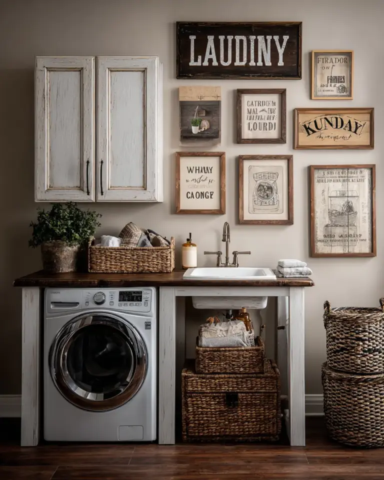 Farmhouse Laundry Room Decor Ideas - Featured