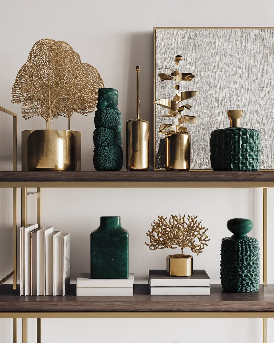 Forest Green Contemporary Living Room Decor Ideas