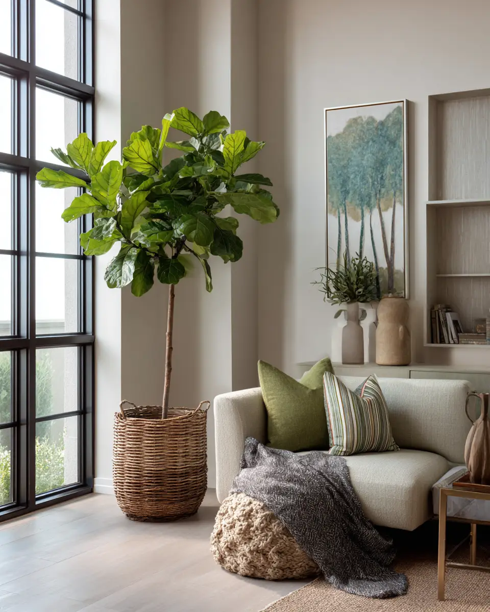 Forest Green Contemporary Living Room Decor Ideas