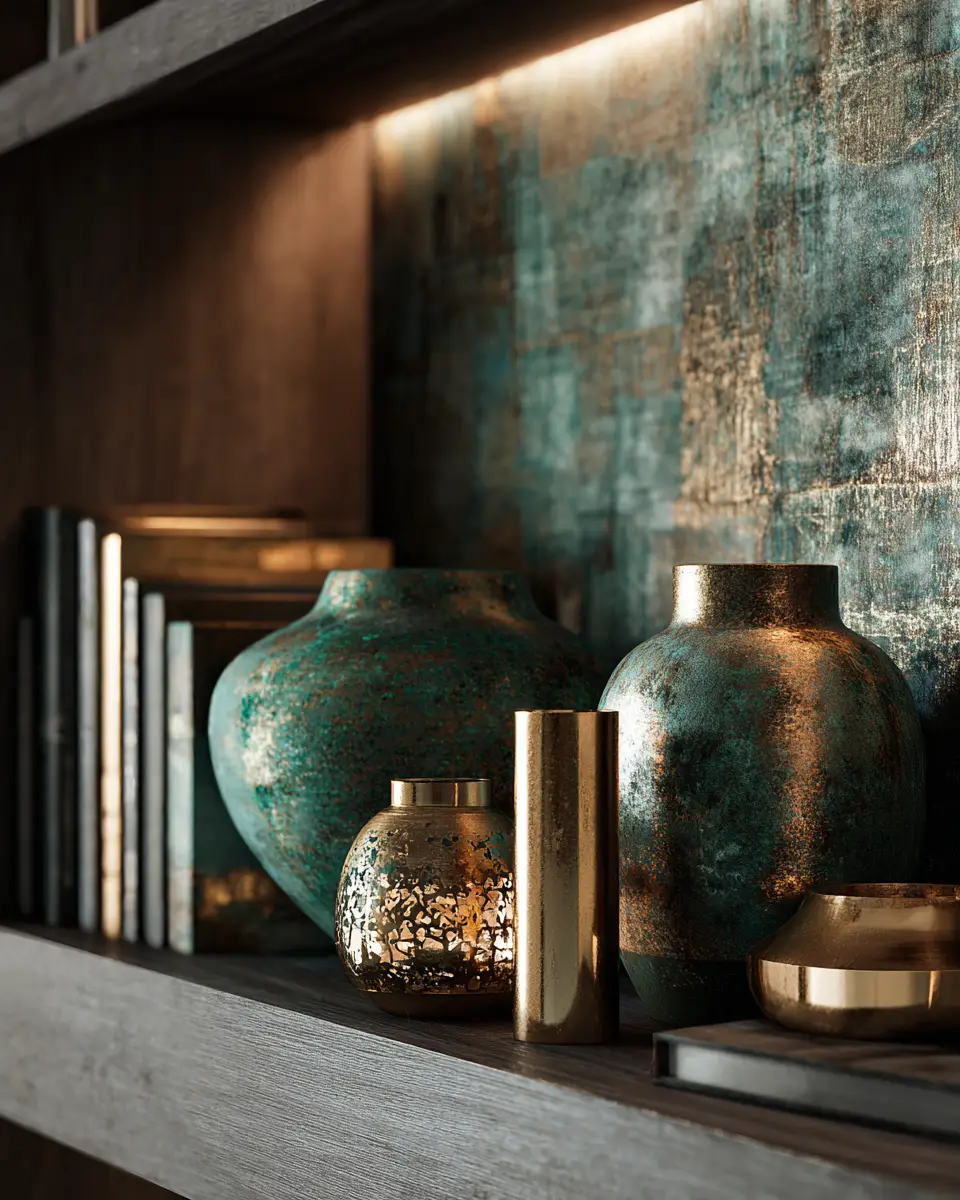 Forest Green Contemporary Living Room Decor Ideas