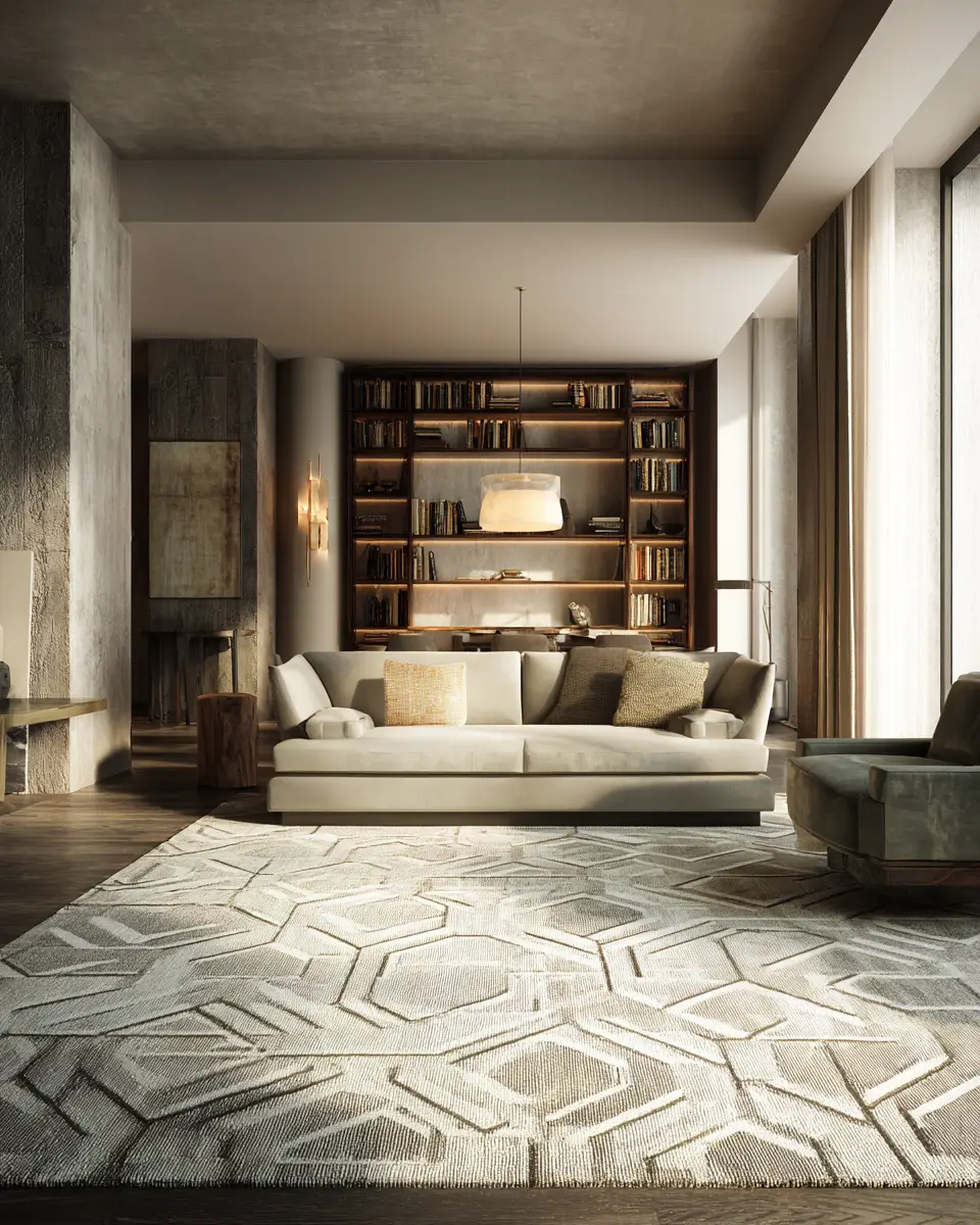 Forest Green Contemporary Living Room Decor Ideas