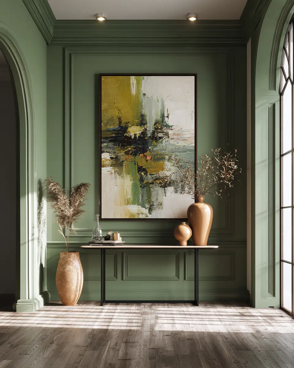 Forest Green Eclectic Living Room Decor Ideas