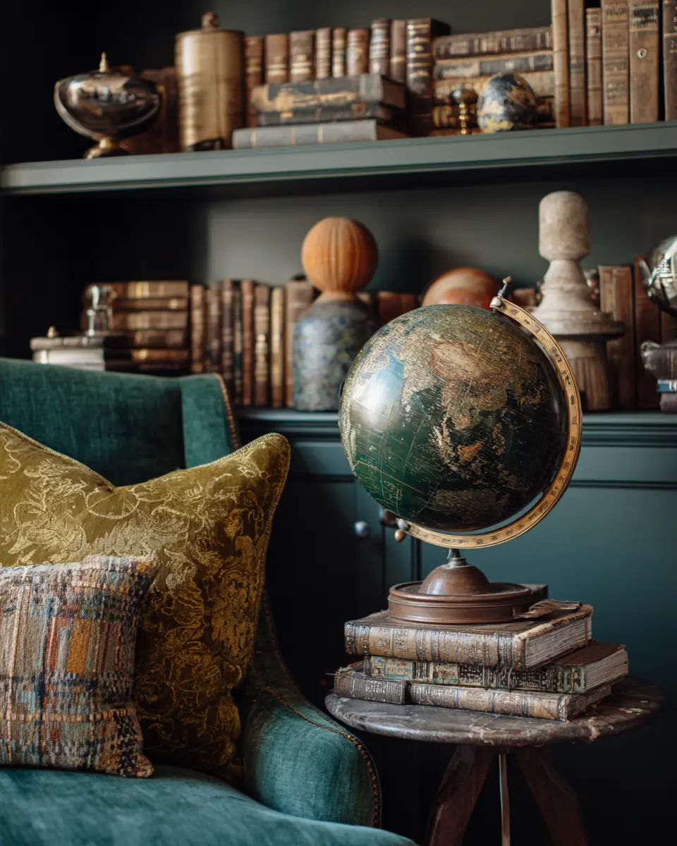 Forest Green Eclectic Living Room Decor Ideas