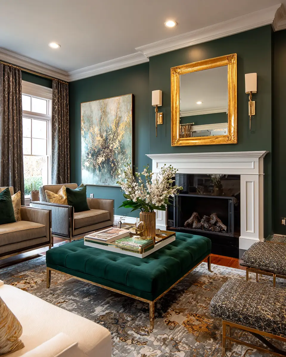 Forest Green Living Room Decor Ideas