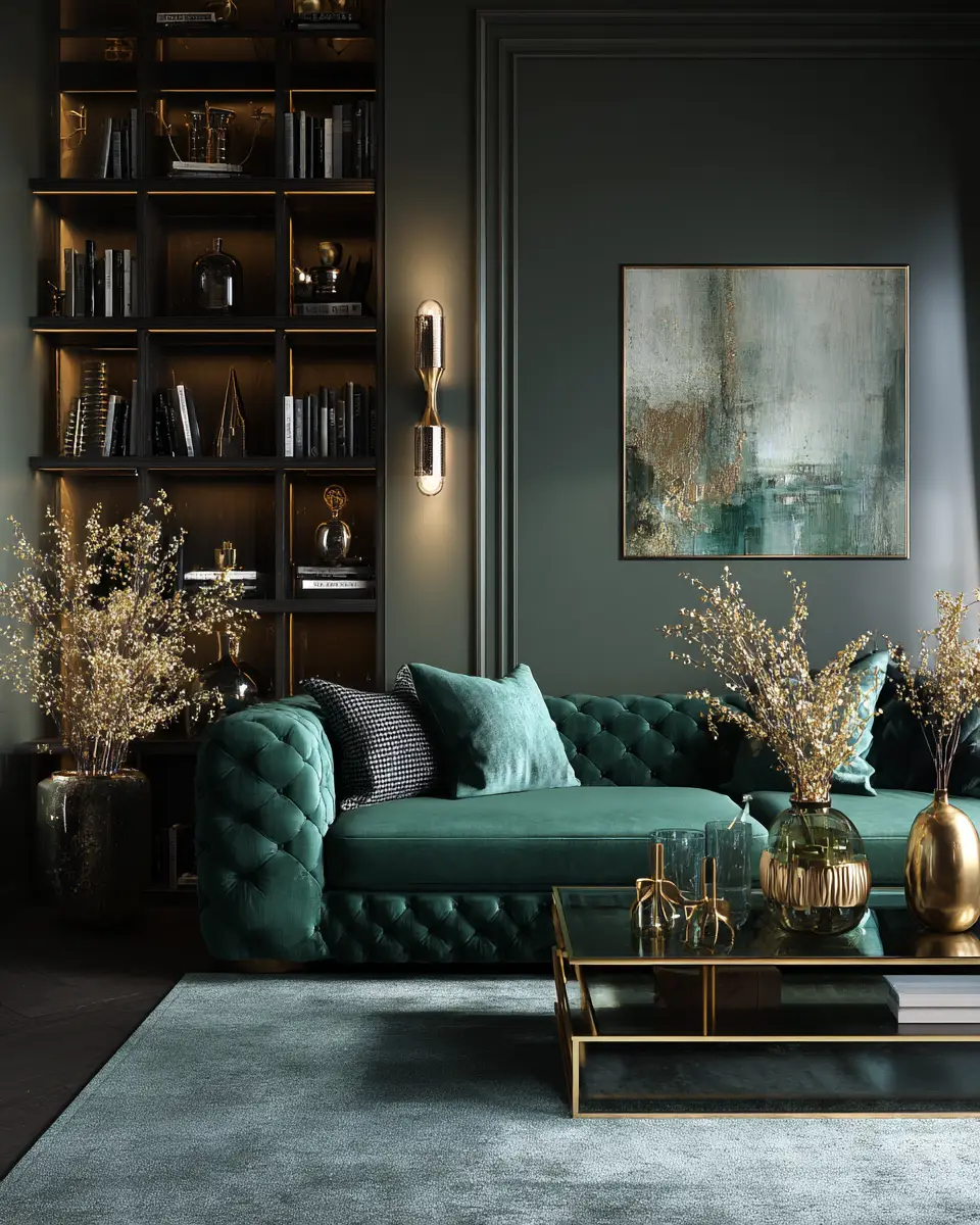 Forest Green Living Room Decor Ideas