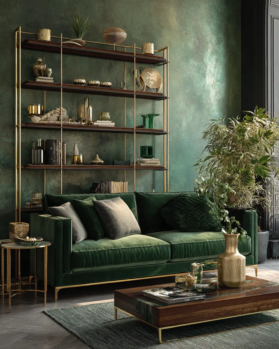 Forest Green Living Room Decor Ideas