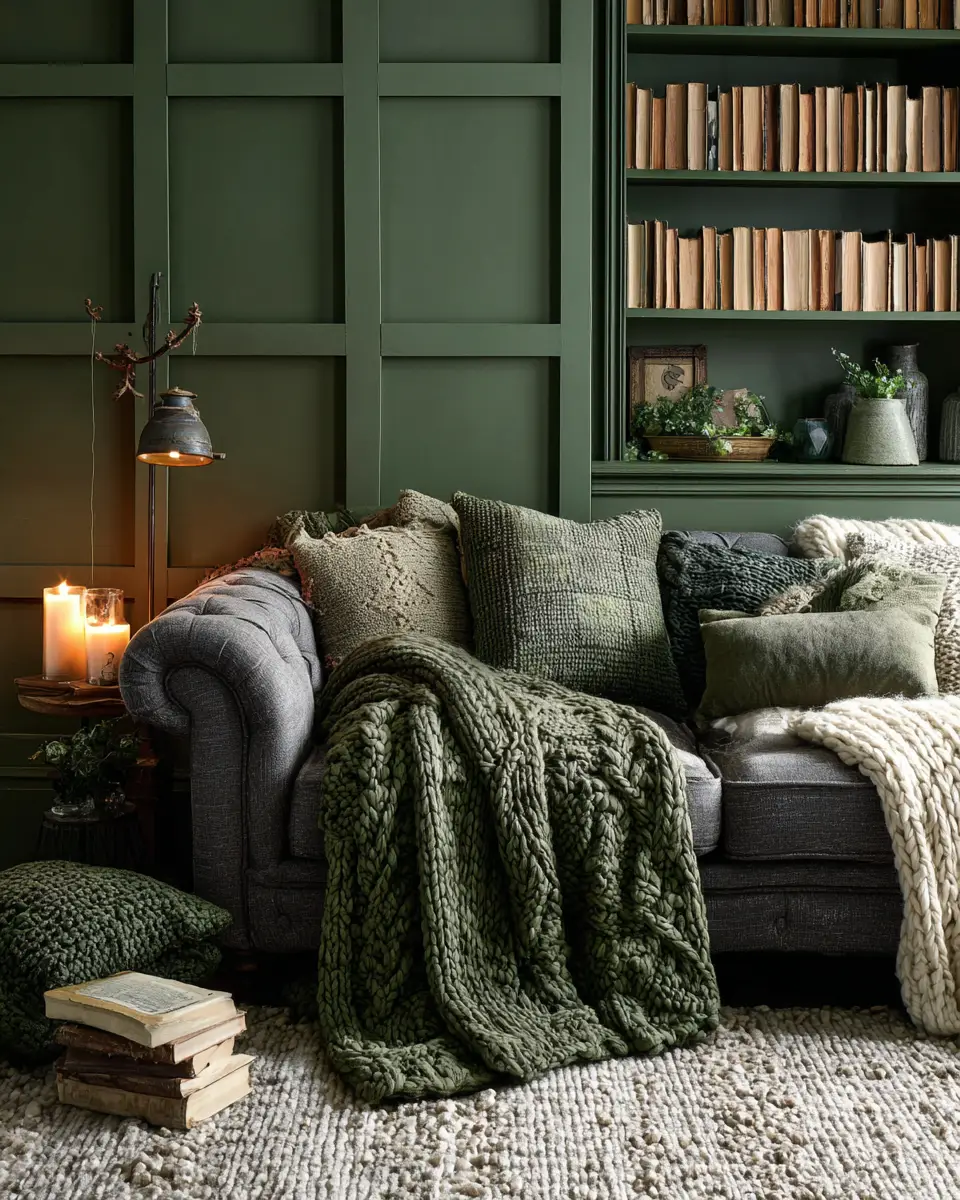 Forest Green Living Room Decor Ideas