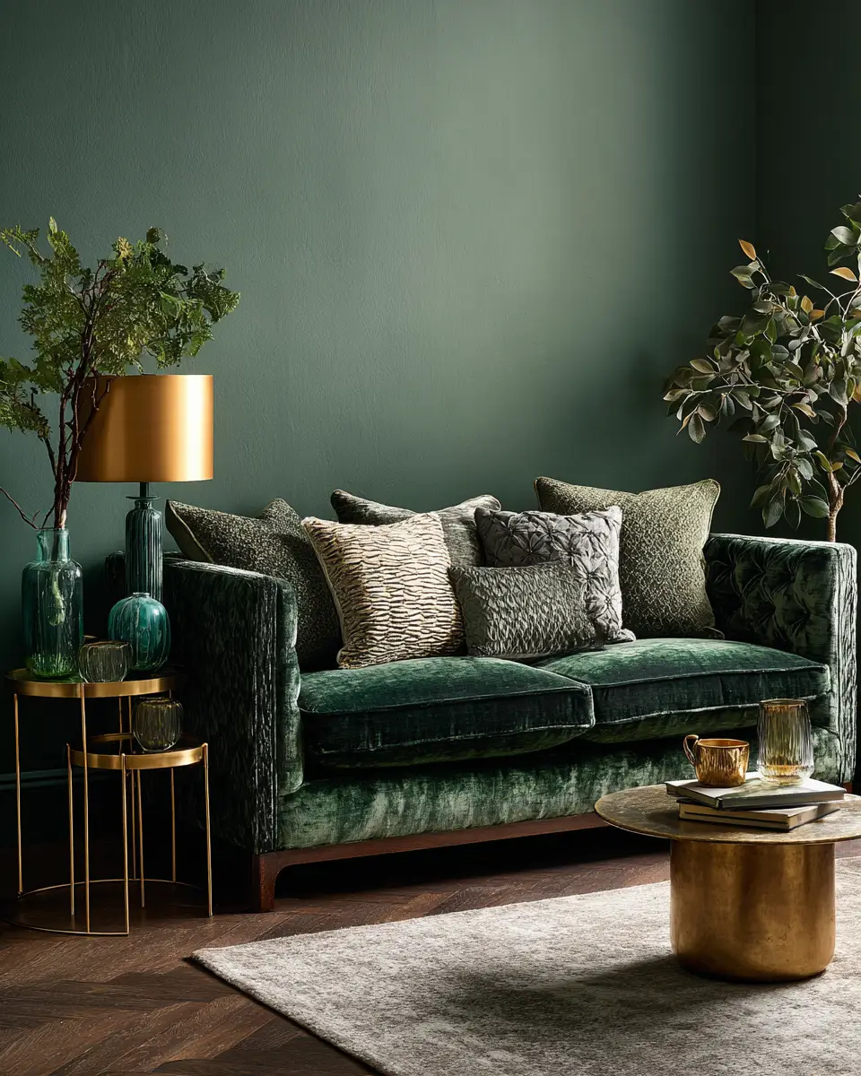 Forest Green Living Room Decor Ideas