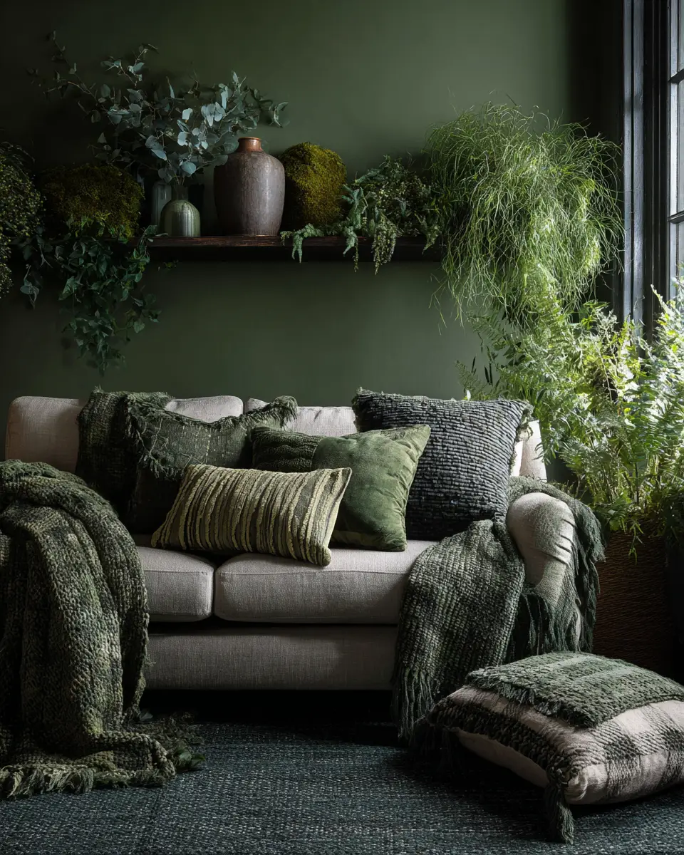 Forest Green Living Room Decor Ideas