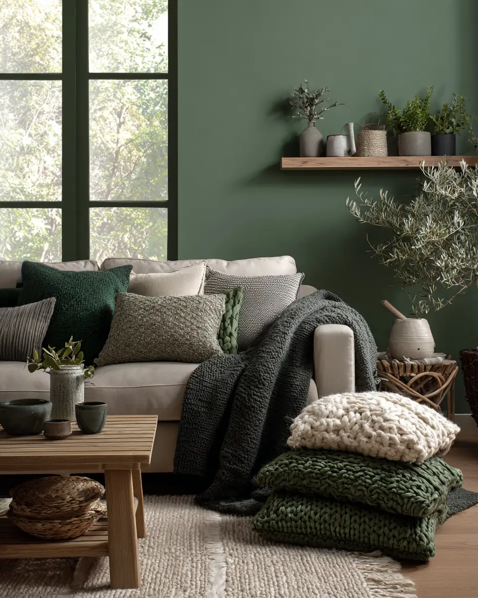 Forest Green Living Room Decor Ideas