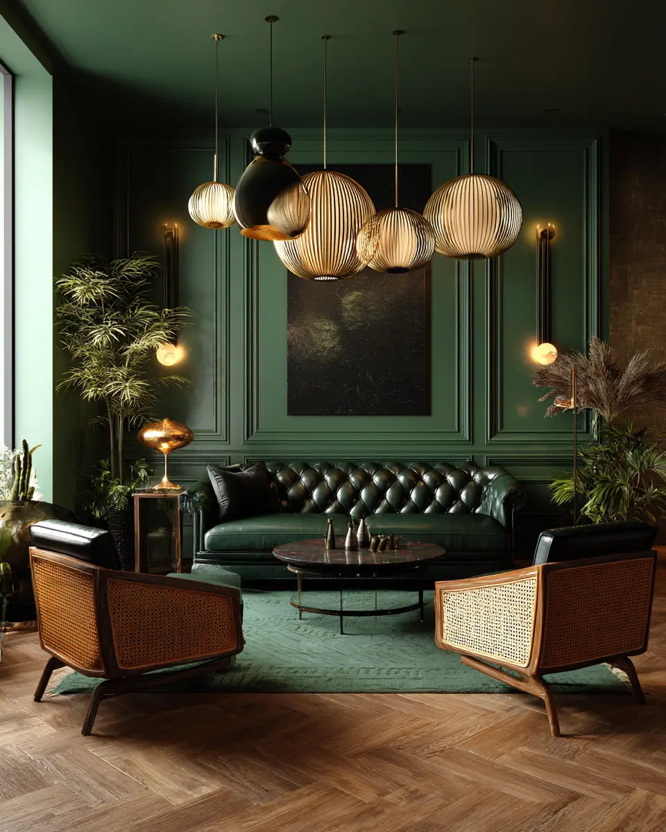 Forest Green Living Room Decor Ideas