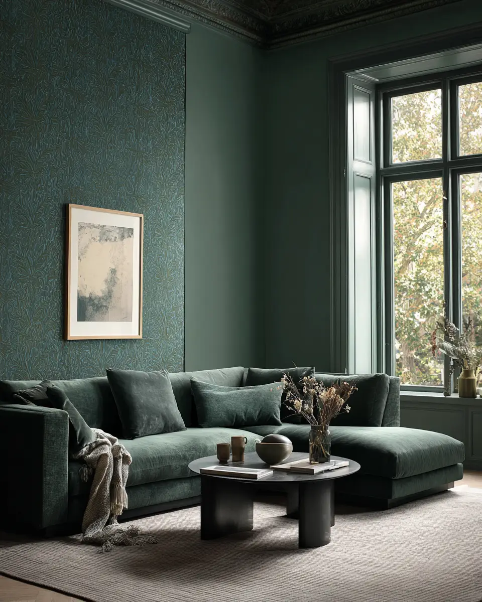 Forest Green Living Room Decor Ideas