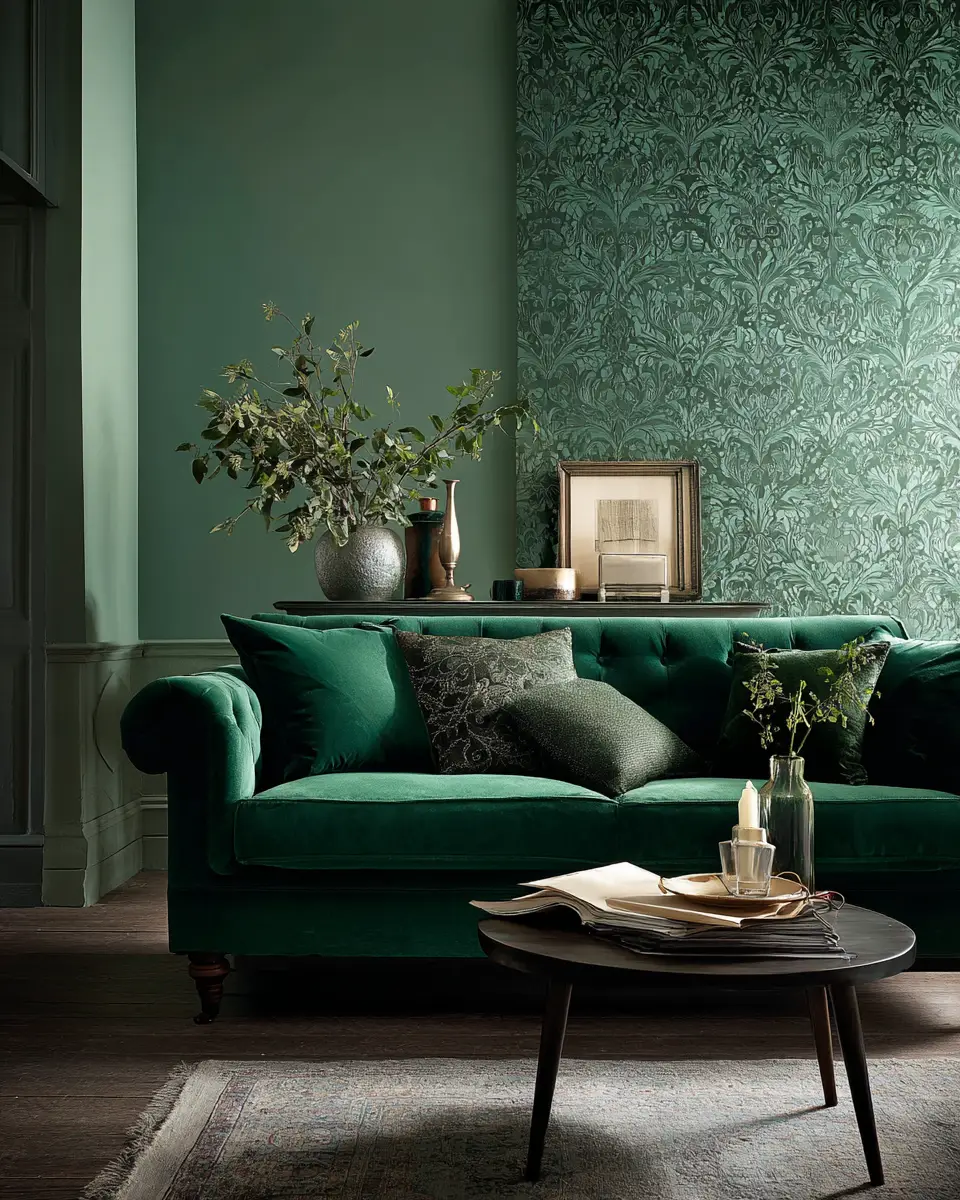 Forest Green Living Room Decor Ideas