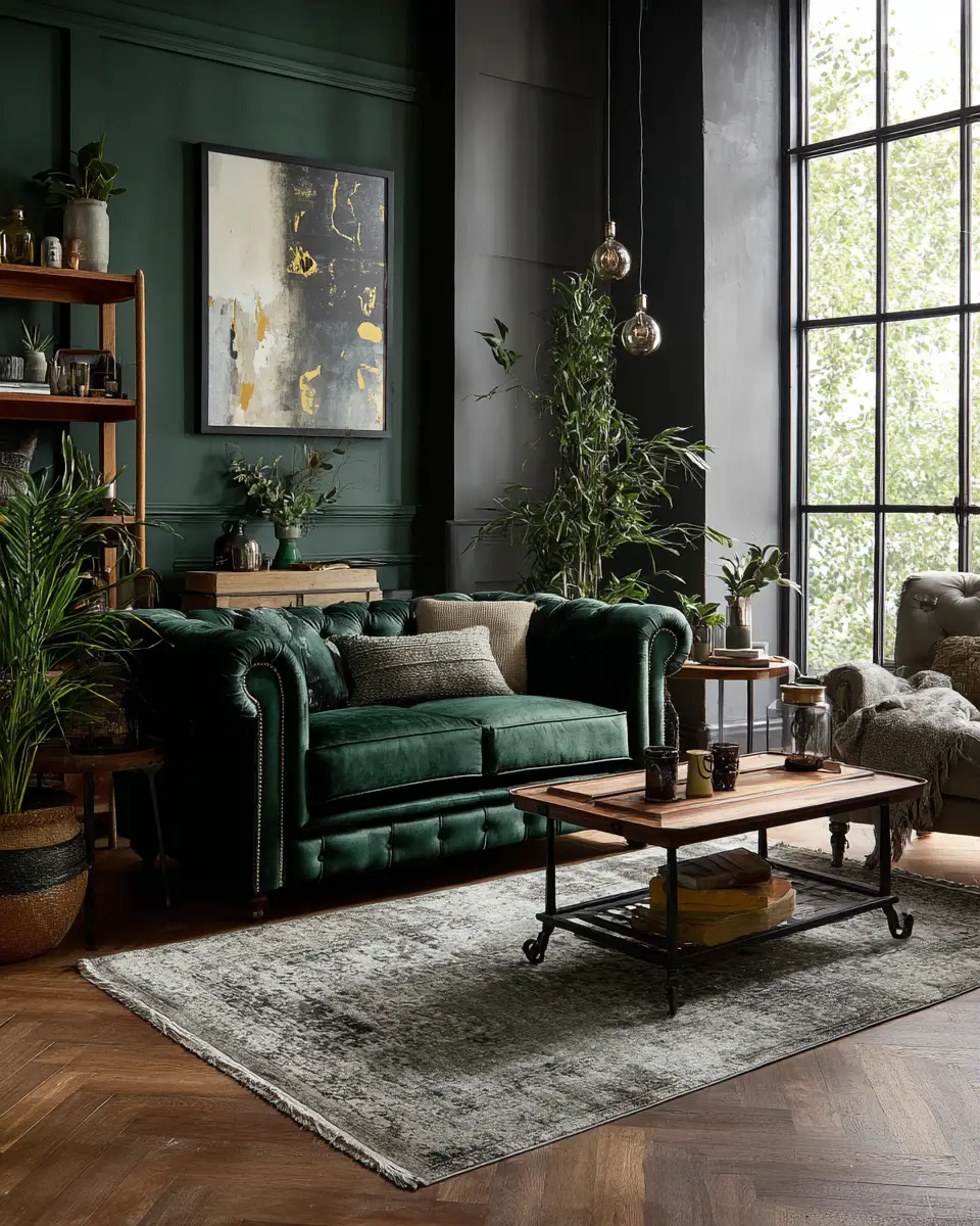 Forest Green Living Room Decor Ideas