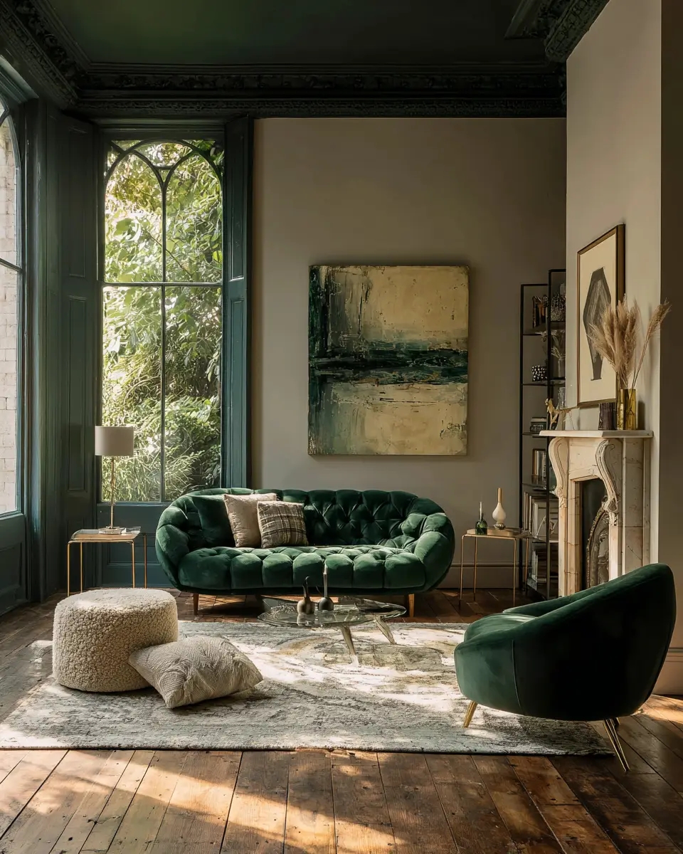 Forest Green Living Room Decor Ideas