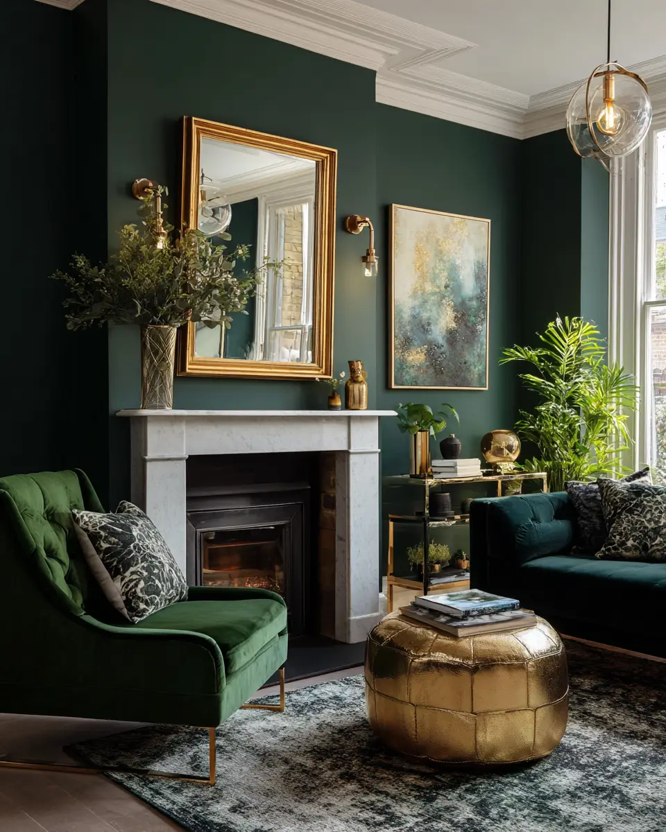 Forest Green Living Room Decor Ideas