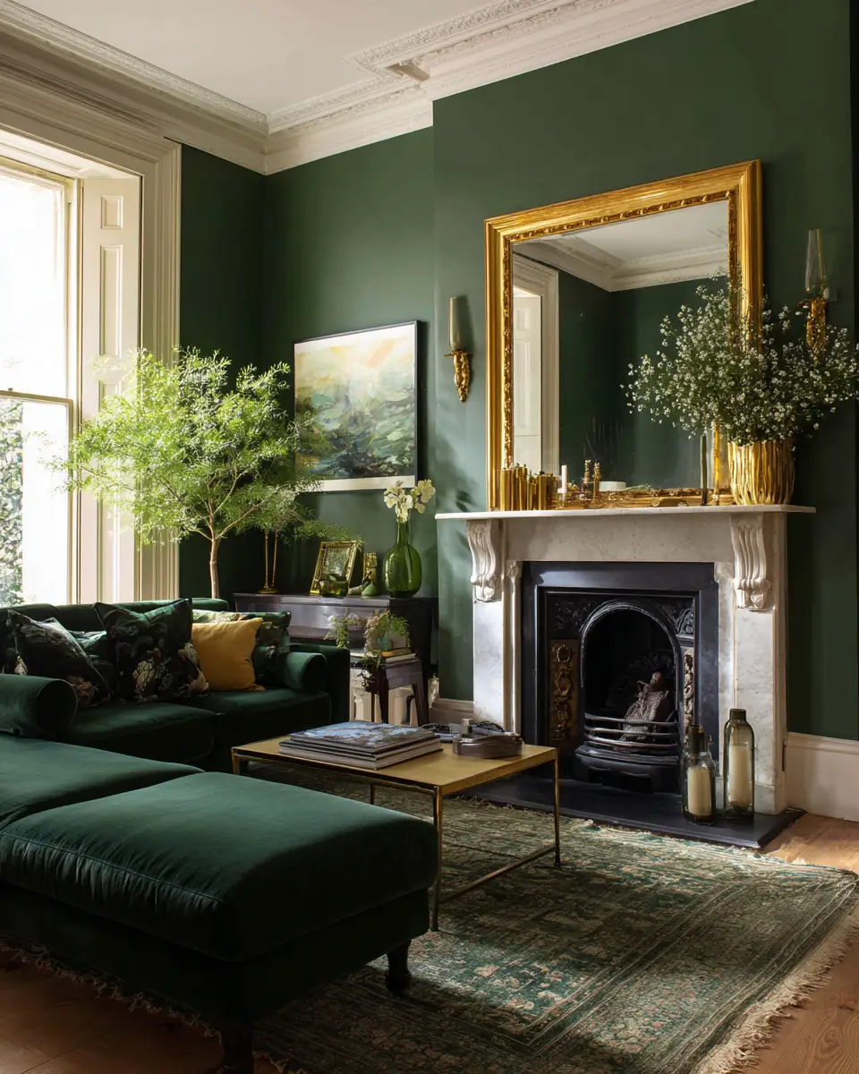 Forest Green Living Room Decor Ideas