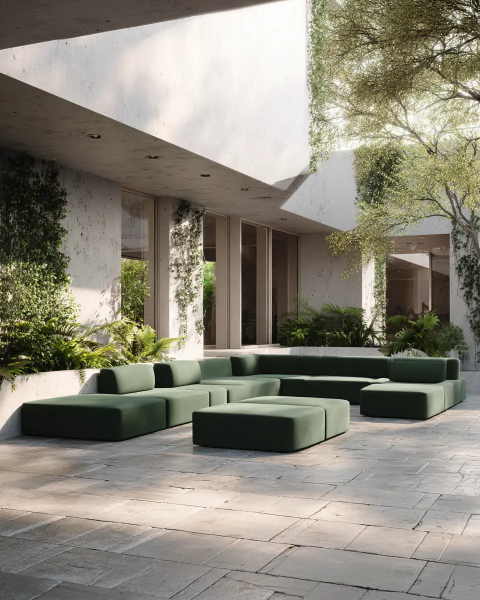 Forest Green Minimalist Patio Decor Ideas