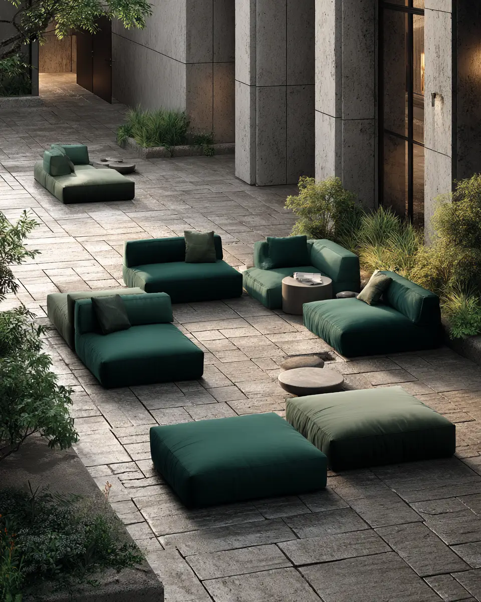 Forest Green Minimalist Patio Decor Ideas