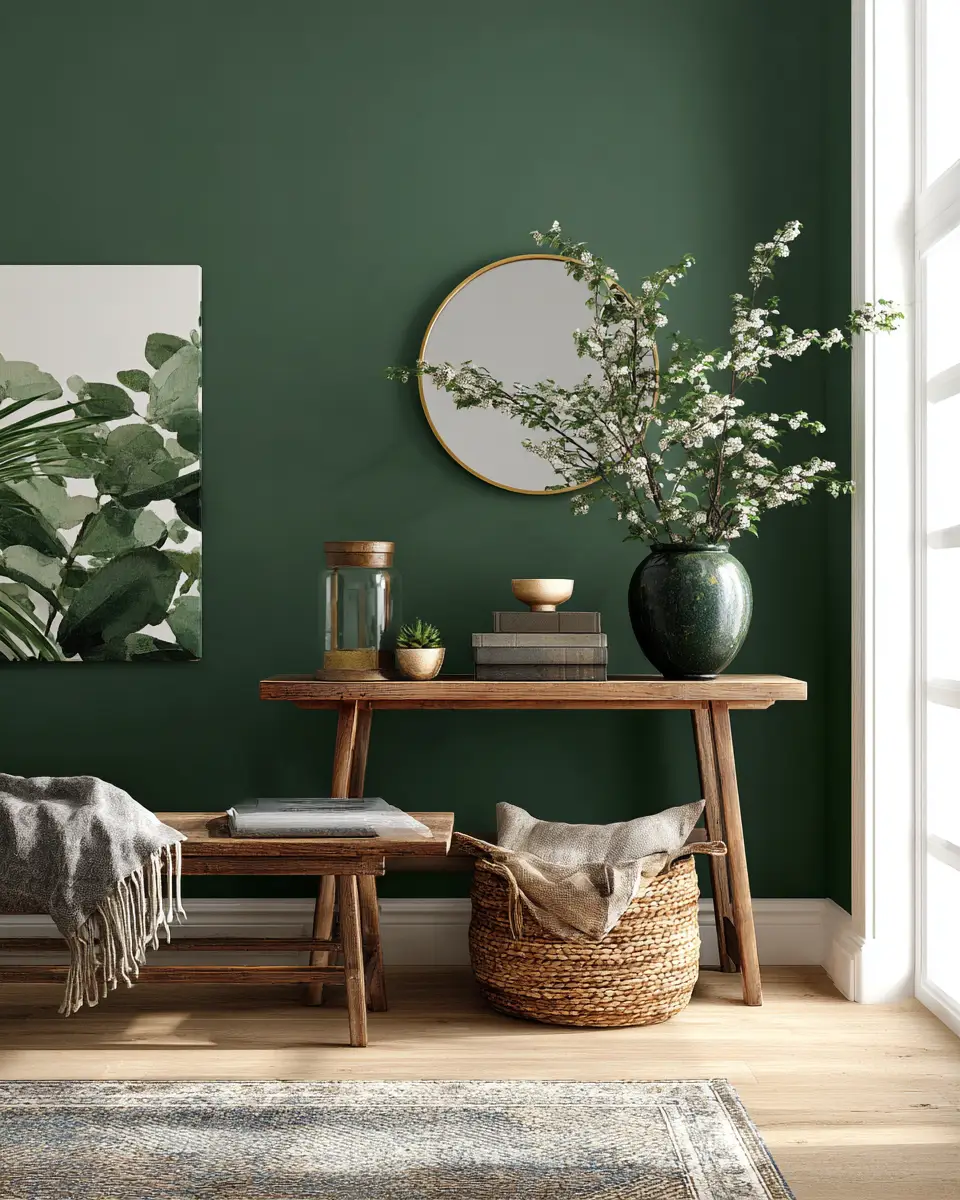 Forest Green Modern Entryway Decor Ideas