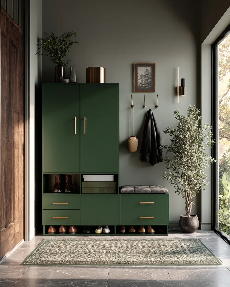 Forest Green Modern Entryway Decor Ideas